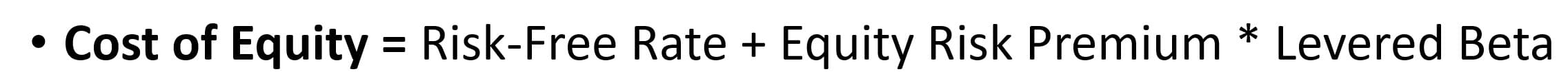 Cost of Equity Formula Cost of Equity Formula
