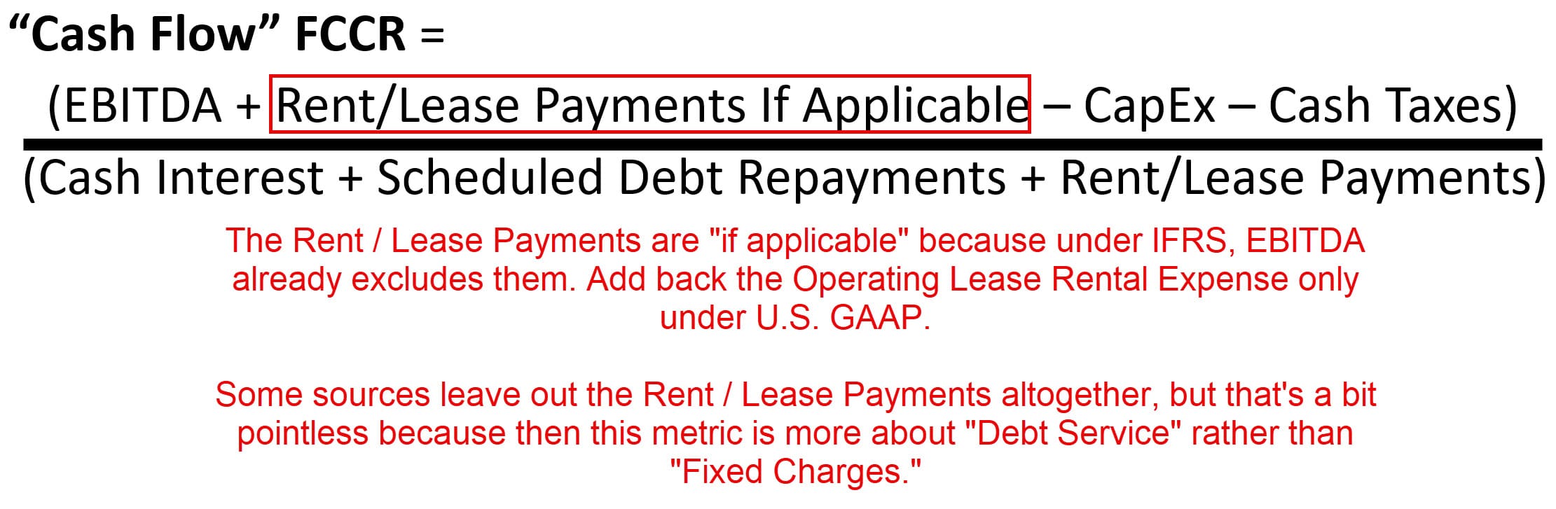 "Cash Flow" Definition of the Fixed Charge Coverage Ratio "Cash Flow" Definition of the Fixed Charge Coverage Ratio