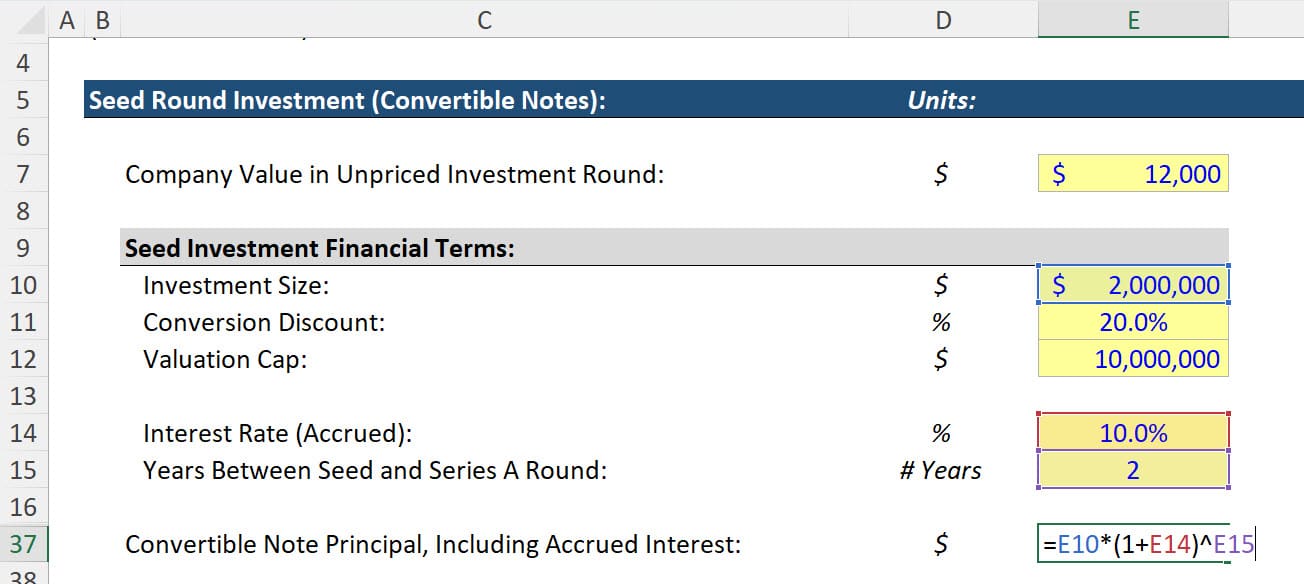 Convertible Note Accrued Interest Effect Convertible Note Accrued Interest Effect