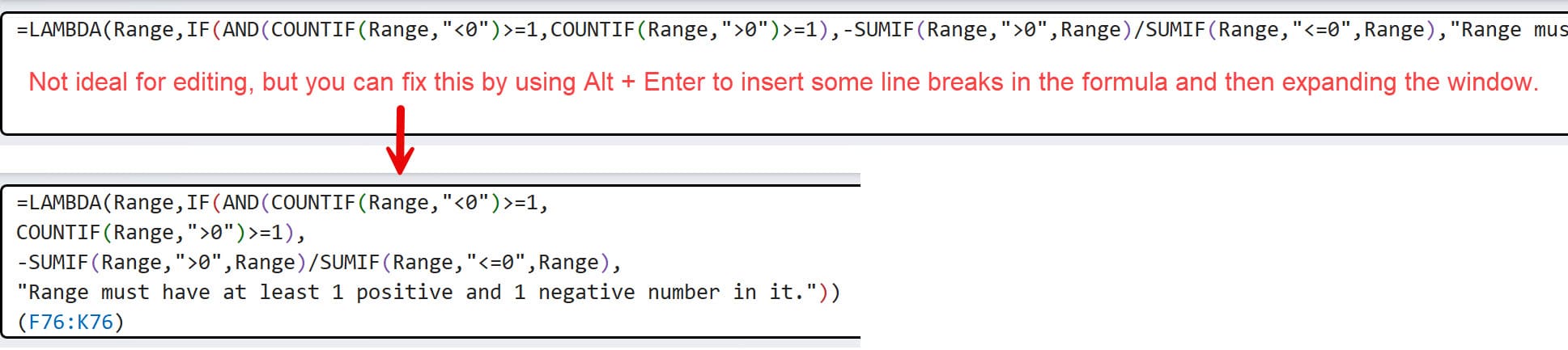 Excel Lambda Functions Editing Excel Lambda Functions Editing