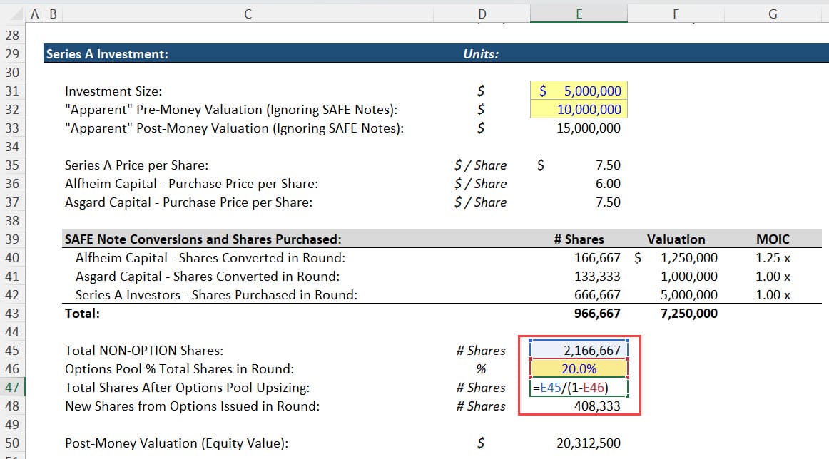 Effect of Options Pool on Post-Series A Ownership Effect of Options Pool on Post-Series A Ownership