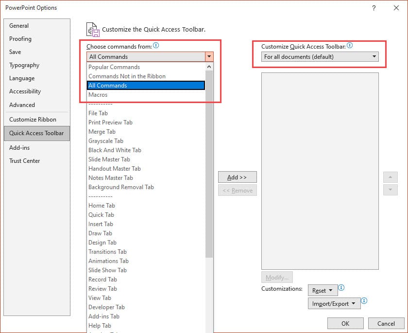 Manual QAT - Proper Command Settings Manual QAT - Proper Command Settings