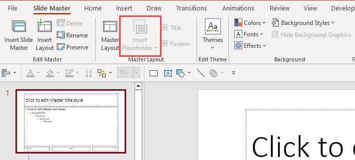 Restrictions on Placeholders in Layout #1 (Office Theme) Restrictions on Placeholders in Layout #1 (Office Theme)