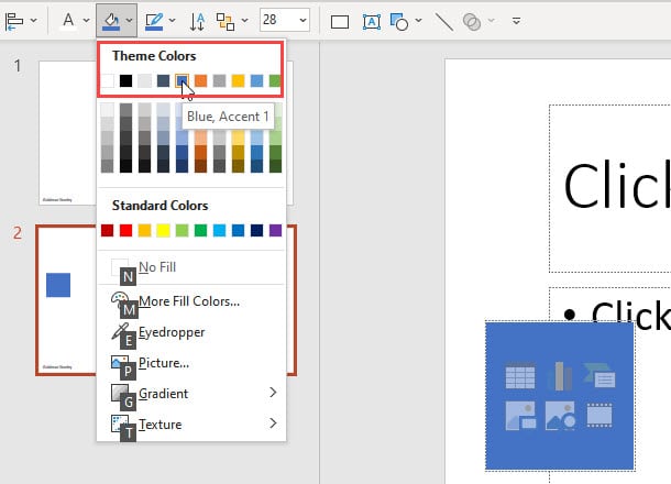 Accessing the Theme Colors on Normal Slides Accessing the Theme Colors on Normal Slides