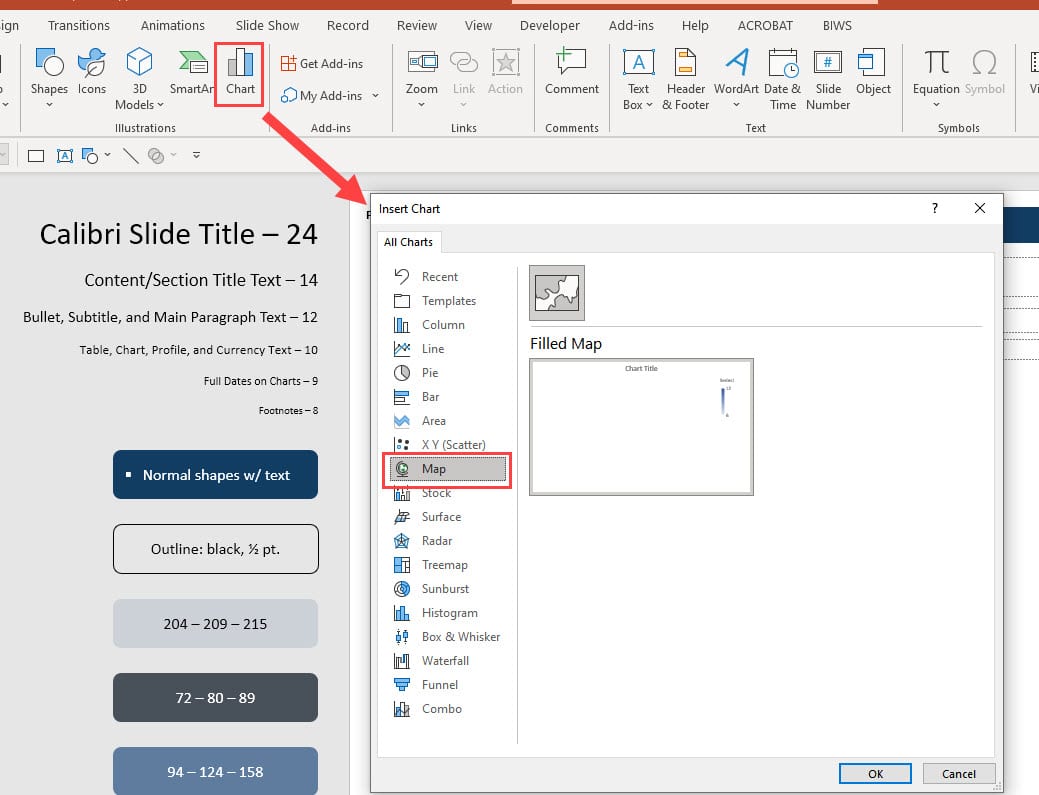 PowerPoint Maps - Inserting Charts PowerPoint Maps - Inserting Charts