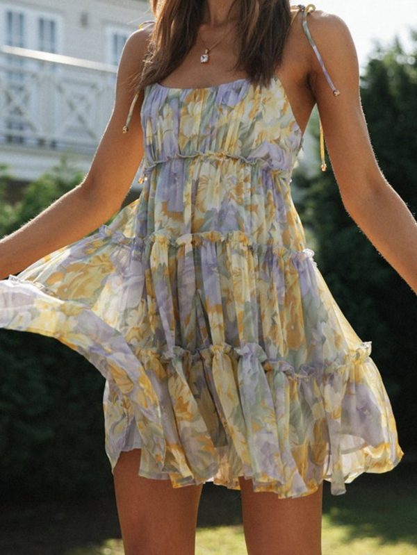 Knot Floral Print Dress